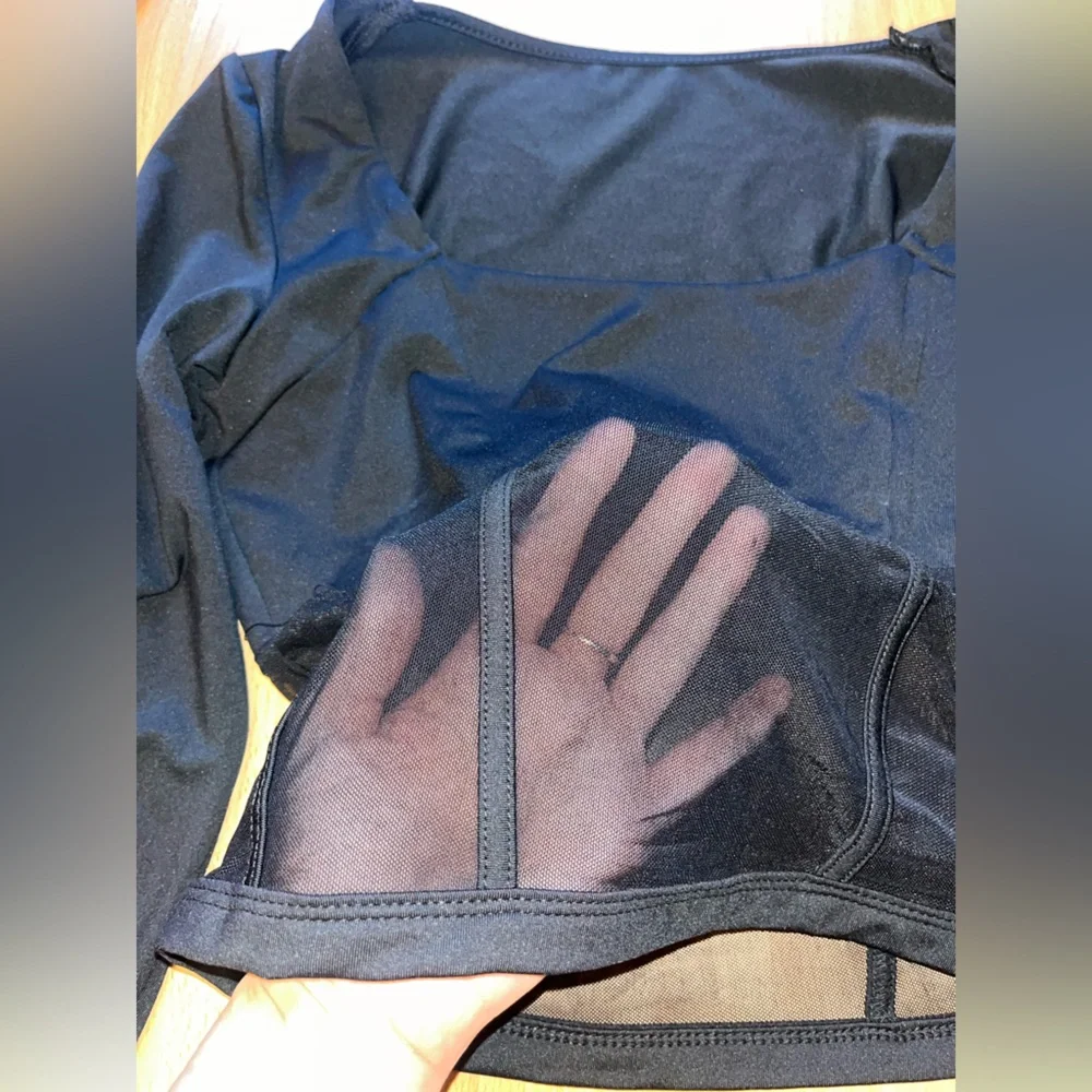 Goth Lace Trim crop tops size Small - Picture 9 of 9